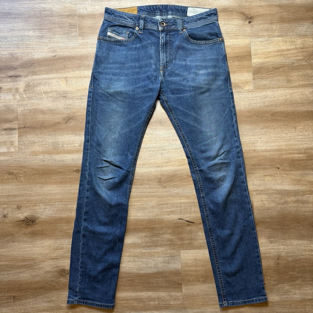 Diesel Thommer Jeans Men 29x32 Blue‎ Slim Skinny Stretch Dark Wash Denim 0848U